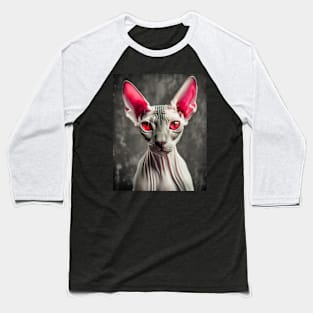 Bold Elegance: Sphynx Cat Charm, Sphynx cat-inspired Baseball T-Shirt